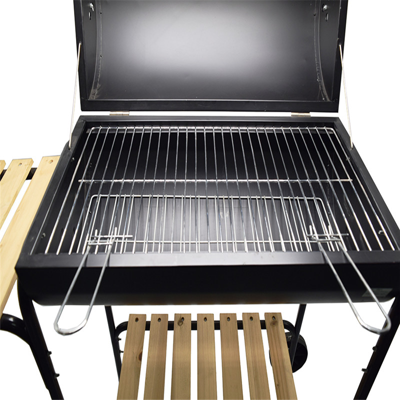 Gorący sprzedawanie grill na zewnątrz wózka grillowego bbq grill z bocznym stolikiem