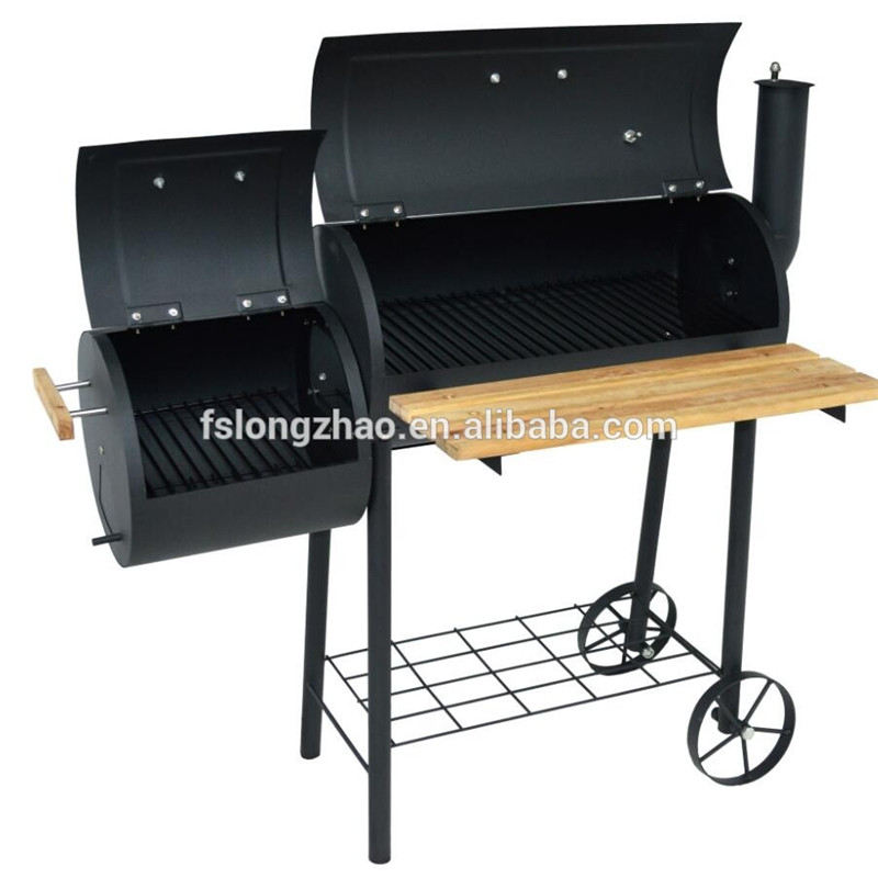 Wysokiej jakości dwu- / podwójny / podwójny grill z palnikiem kominkowym i drewnianym stołem